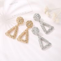 Fashion Openwork Frosted Triangle Earrings Nhdp145141 main image 3
