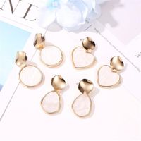 New Minimalist Geometric Heart Earrings Nhdp145144 main image 3