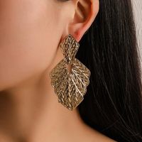 Vintage Fashion Metal Wheat Pattern Earrings Nhdp145150 main image 1