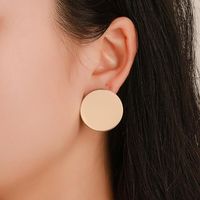 Simple Style Round Plating Alloy No Inlaid Earrings Ear Studs main image 1