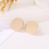 Simple Style Round Plating Alloy No Inlaid Earrings Ear Studs main image 4