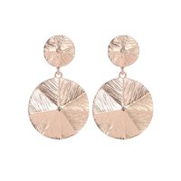 Stylish Metallic Geometric Round Texture Stud Earrings Nhdp145158 main image 6