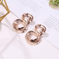 Fashion Metal Retro Irregular Grain Earrings Nhdp145168 main image 5