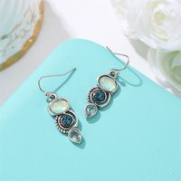 New Sea Blue Topaz Color Drop Earrings Nhdp145202 main image 5