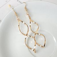 Simple Alloy Spiral Curved Earrings Nhpf145206 main image 1