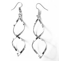 Simple Alloy Spiral Curved Earrings Nhpf145206 main image 7