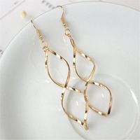 Simple Alloy Spiral Curved Earrings Nhpf145206 main image 8