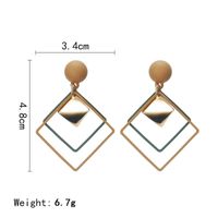 New Frosted Double-layer Square Earrings Nhpf145225 main image 5