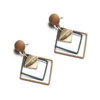 New Frosted Double-layer Square Earrings Nhpf145225 main image 6