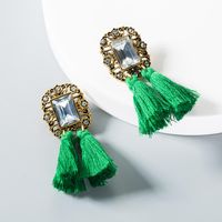 Fashion Rhinestone Tassel Earrings Nhln145232 main image 2