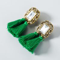 Fashion Rhinestone Tassel Earrings Nhln145232 main image 3