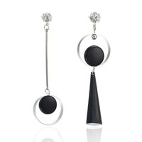 New Long Asymmetric Metal Ring Earrings Nhpf145238 main image 3