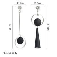 Ventes Directes D'usine Européen Et Américain Fabuleux Personnalité Boucles D'oreilles Longue Asymétrique En Métal Boucles D'oreilles main image 6