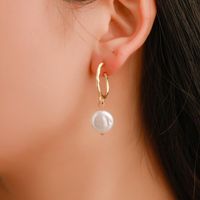 Simple Beads Alloy Round Earrings Nhdp145259 main image 3