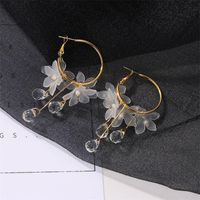 Fashion Flower Plating Alloy Artificial Gemstones Earrings main image 3