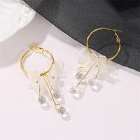 Fashion Flower Plating Alloy Artificial Gemstones Earrings main image 4