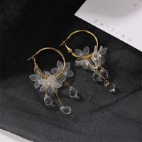 Fashion Flower Plating Alloy Artificial Gemstones Earrings main image 5