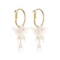 Fashion Flower Plating Alloy Artificial Gemstones Earrings main image 6