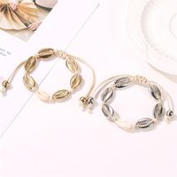 New Fashion Braided Hand Rope Shell Alloy Bracelet Nhdp145298 main image 5