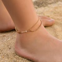 New Double Chain Beaded Anklet Nhdp145305 main image 2