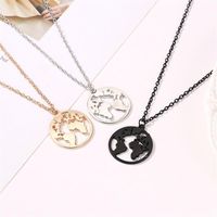 Fashion Simple Alloy World Map Necklace Nhdp145321 main image 3