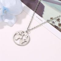 Fashion Simple Alloy World Map Necklace Nhdp145321 main image 5