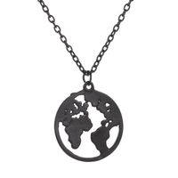 Fashion Simple Alloy World Map Necklace Nhdp145321 main image 6