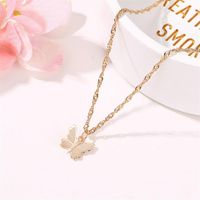 Cute Butterfly Copper Chain Necklace Nhdp145323 main image 4