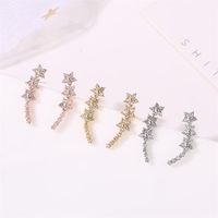 Stylish Cute Rhinestone Star Ear Cuff Clip Earrings Nhdp145328 main image 3