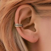 Fashion Pierced Wavy Copper Ear Cuff Clip Earrings Nhdp145331 main image 1