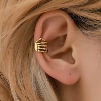 Retro Clip Earrings Skull Hand Copper Ear Cuff Nhdp145332 main image 1