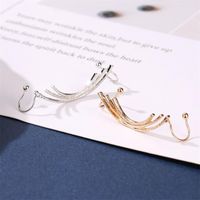 Simple Ear Cuff Metal Curved Clip Earrings Nhdp145338 main image 3