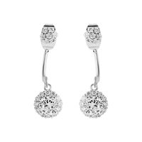 Un Style Pour Double-porter Fleur De Glace Boucles D'oreilles En Argent Sterling Boucles D'oreilles Petit Gouttes Pour Les Oreilles Exquis Super Éthérée Coréen Gracieux Simple Personnalisé Tout-match sku image 1