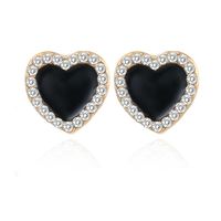 Fashion Rhinestone Square Stars Bow Love Aretes Nhpf145100 sku image 2