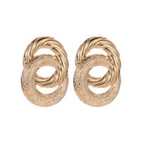 New Circle Twisted Alloy Earrings Nhdp145136 sku image 1