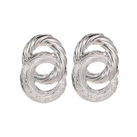 New Circle Twisted Alloy Earrings Nhdp145136 sku image 2