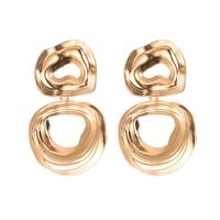 Européen Et Américain De Mode Boucles D'oreilles En Métal Haute Profil Rétro Irrégulière Motif Boucles D'oreilles Source Usine Accessoires D'une Seule Pièce Dropshipping sku image 1