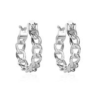 Simple Hollow Alloy Chain Hoop Earrings Nhdp145185 sku image 1