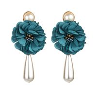 Fashion Simple Cloth Flower Beads Earrings Nhln145226 sku image 1