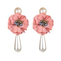 Fashion Simple Cloth Flower Beads Earrings Nhln145226 sku image 2