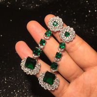New Emerald Lace Earrings Nhwk145605 main image 6