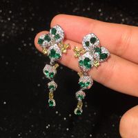 Colorful Emerald Butterfly Earrings Nhwk145615 main image 3
