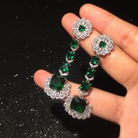 New Emerald Lace Earrings Nhwk145605 sku image 1