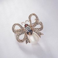 Womens Butterfly Rhinestone Alloy Red Apple Brooches Nhlj145724 main image 1