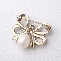 Womens Butterfly Rhinestone Alloy Red Apple Brooches Nhlj145724 main image 3