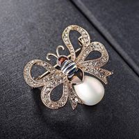 Womens Butterfly Rhinestone Alloy Red Apple Brooches Nhlj145724 main image 4