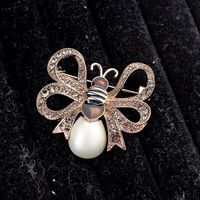 Womens Butterfly Rhinestone Alloy Red Apple Brooches Nhlj145724 main image 5