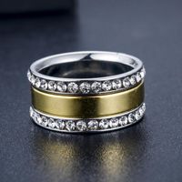 European And American Personality Hipsters Double Row Rhinestone Ring Nhlj145735 main image 4