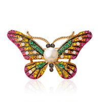 2019 Nouvelle Mode Couleur Cristal Autrichien Papillon Broche Alliage Broches Accessoires En Gros 850066 main image 6