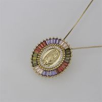 South American Elliptical Christian Colored Virgin Necklace Nhbp145761 main image 3